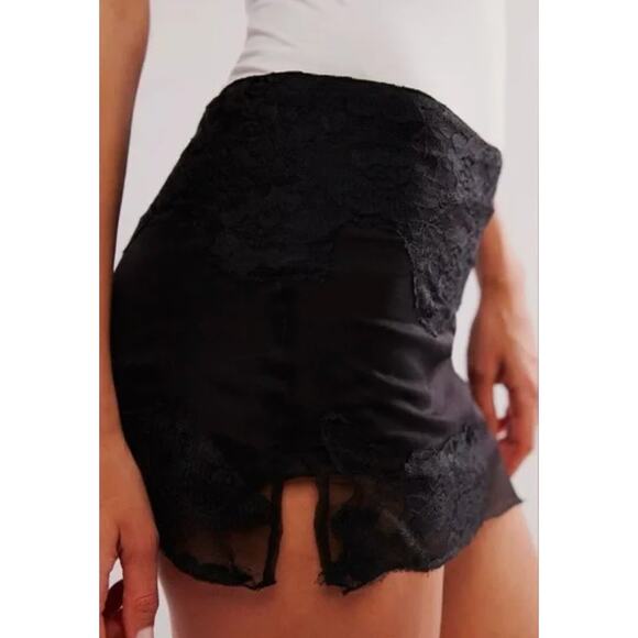 Nigel Preston x Free People black lace fairy micro skirt - Picture 1 of 9